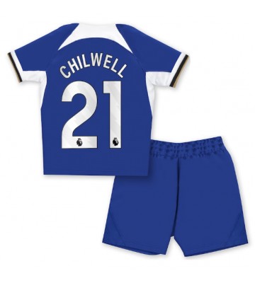 Chelsea Ben Chilwell #21 Primera Equipación Niños 2023-24 Manga Corta (+ Pantalones cortos)